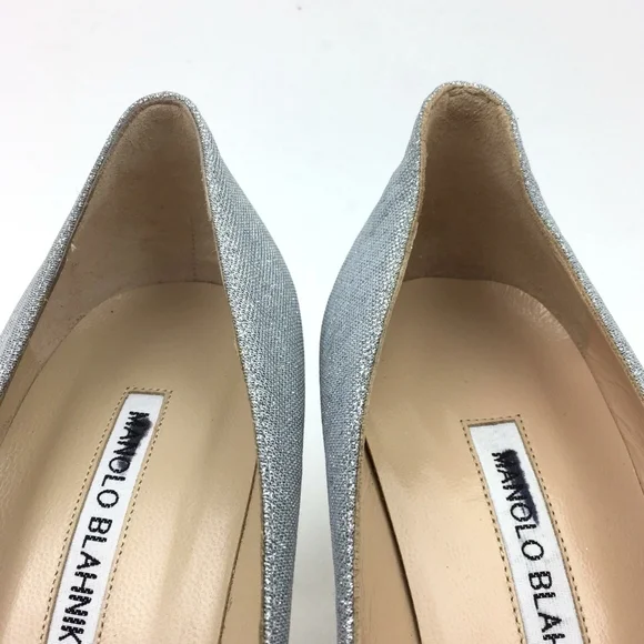 MANOLO BLAHNIK Hangisi Jeweled Pointed Toe Pump - Picture 8 of 13